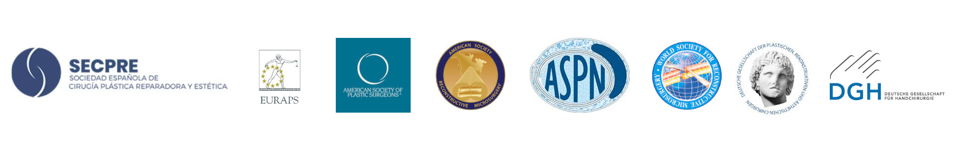 Logotipos de: SECPRE, EURAPS, ASPS, ASRM, ASPN, WSRM y DGH.